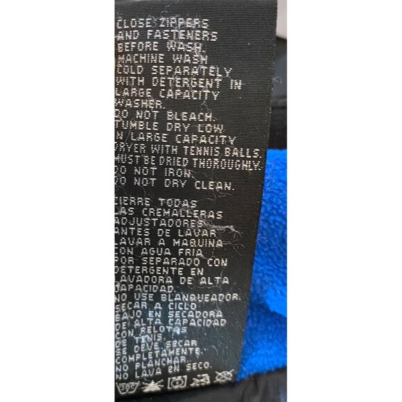 Starter Mens Large Hooded Winter Jacket Blue & Black Zip Off Hood Large - Picture 5 of 15